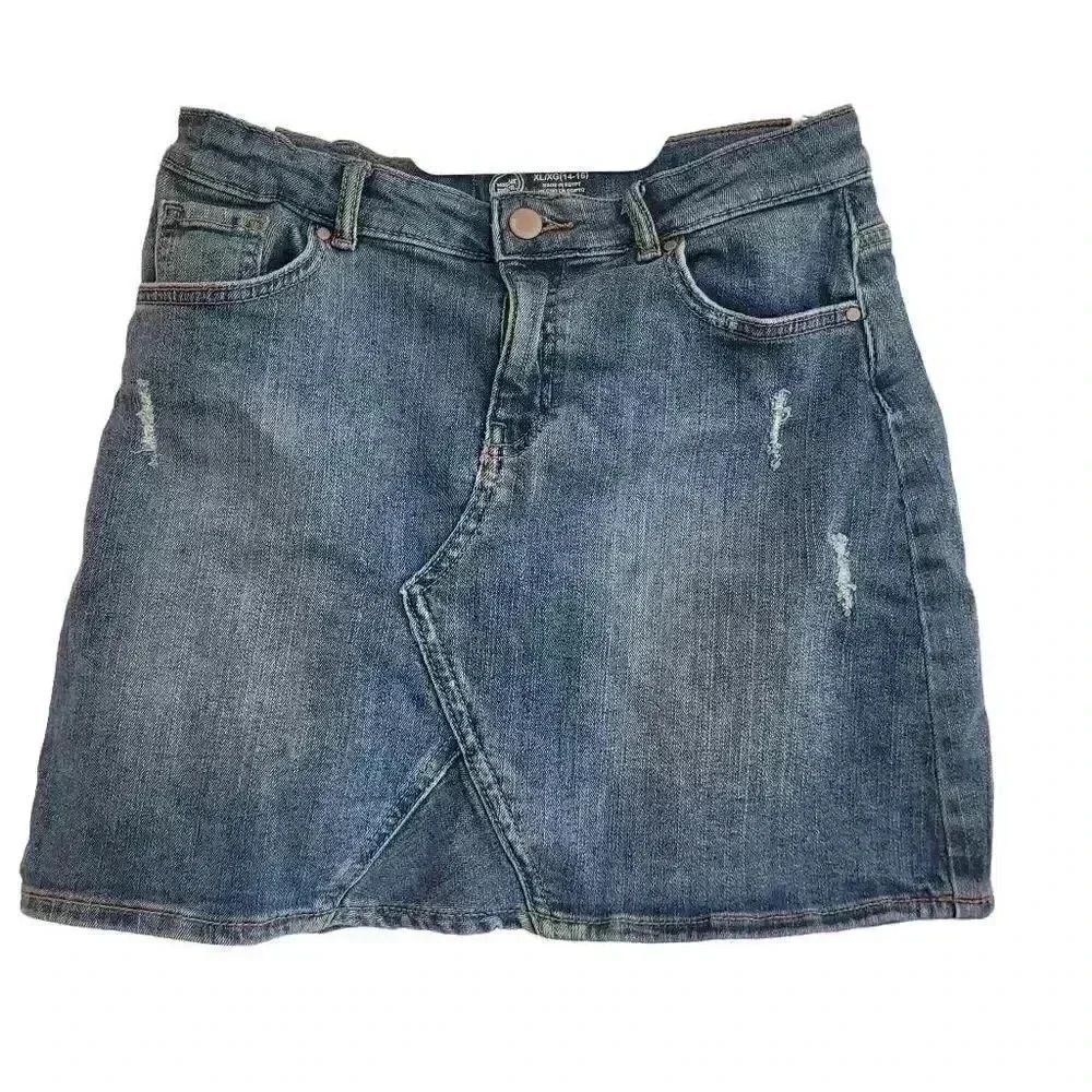 Wonder Nation Girl's Blue Denim Skirt
